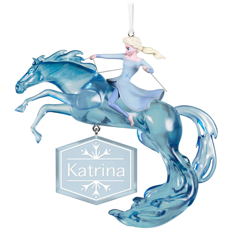 hallmark Disney Frozen 2 Elsa and Nokk Personalized Ornament Custom Text