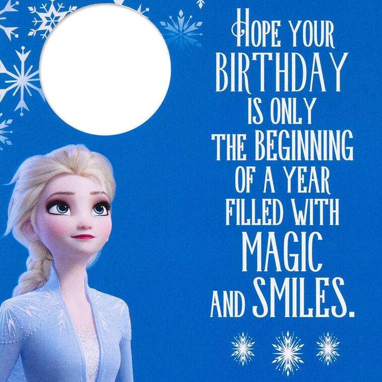 Hallmark Disney Frozen 2 Elsa Magical Journey Birthday Card With Temporary Tattoos