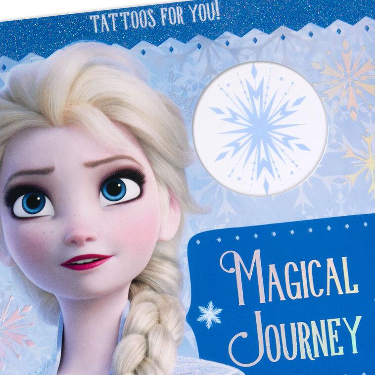 Hallmark Disney Frozen 2 Elsa Magical Journey Birthday Card With Temporary Tattoos
