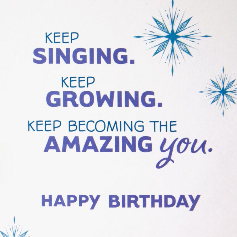 Hallmark Disney Frozen 2 Elsa Sing Your Song Musical Birthday Card For Kids