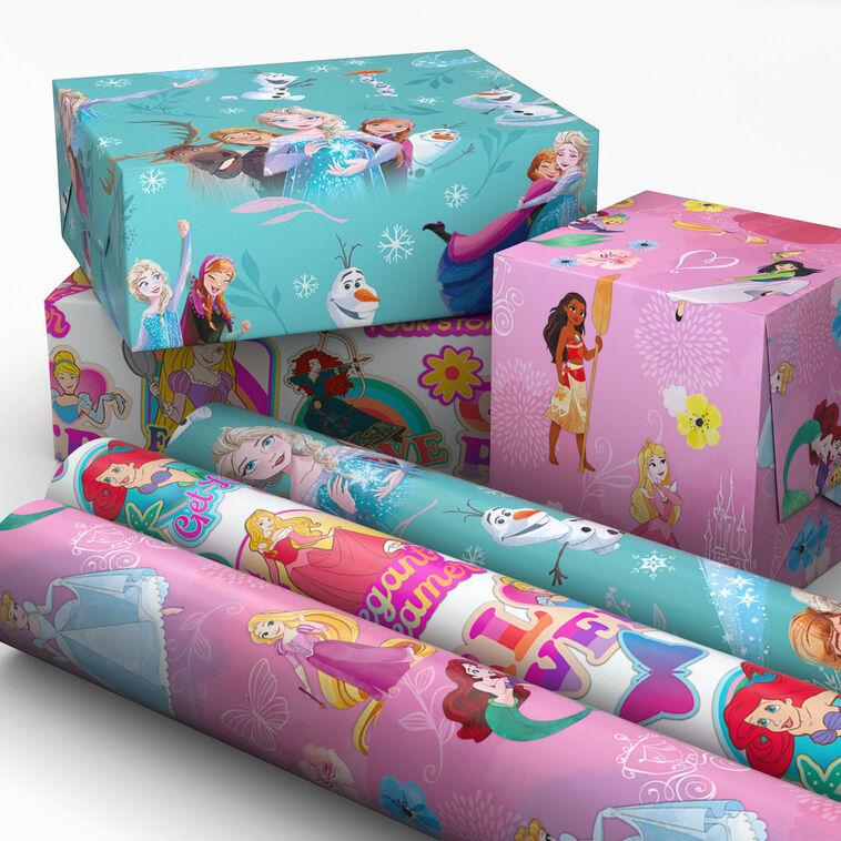 Hallmark Disney Frozen And Disney Princesses Wrapping Paper Assortment 60 Sq. Ft