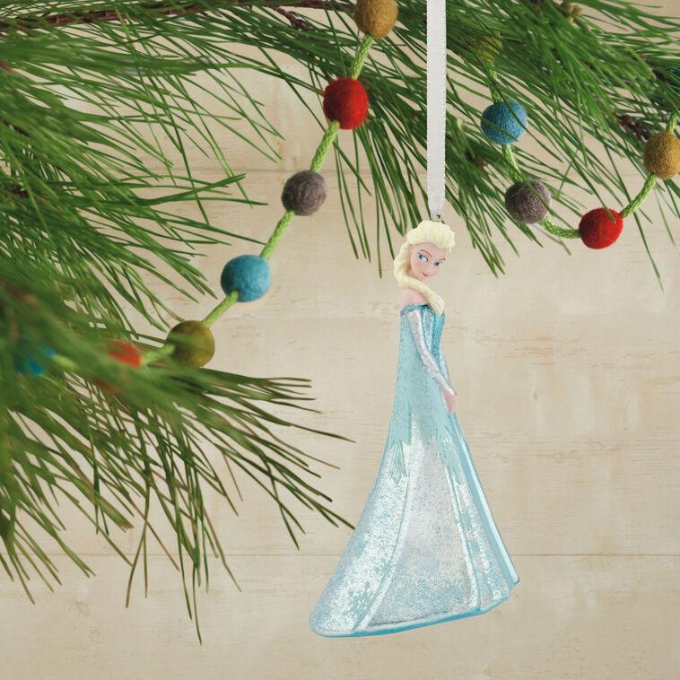 Hallmark Disney Frozen Elsa Blown Glass Hallmark Ornament
