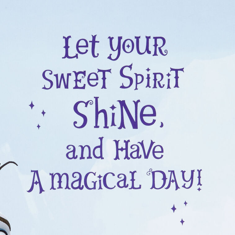 Hallmark Disney Frozen Elsa Snowflake Musical Birthday Card With Light