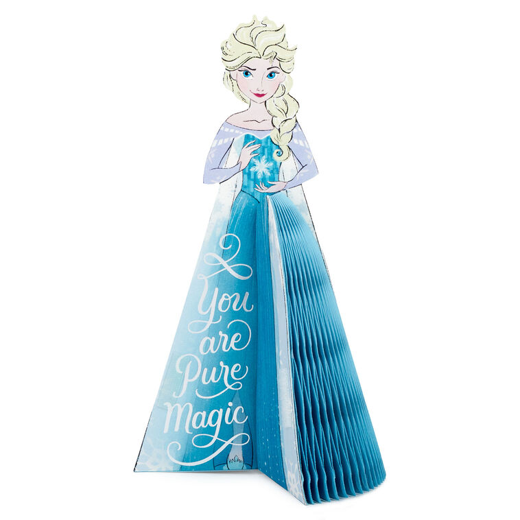 Hallmark Disney Frozen Elsa You Are Pure Magic Honeycomb 3D Pop-Up Card