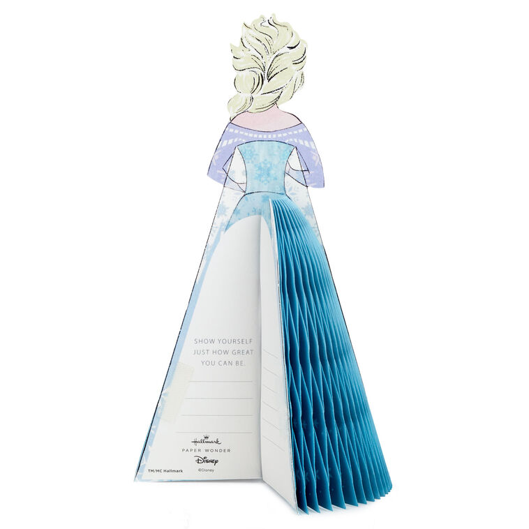 Hallmark Disney Frozen Elsa You Are Pure Magic Honeycomb 3D Pop-Up Card