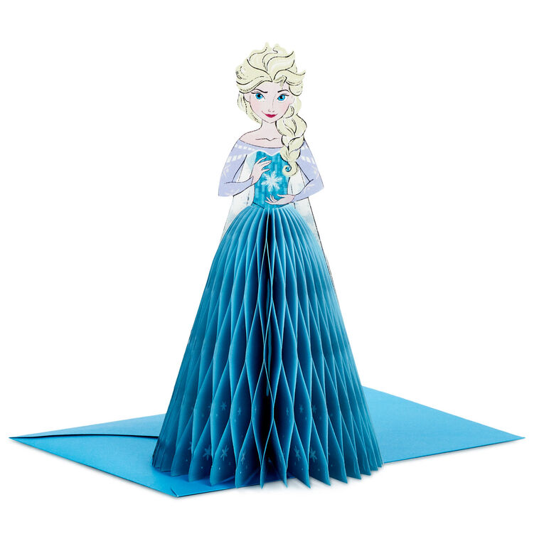 hallmark Disney Frozen Elsa You Are Pure Magic Honeycomb 3D Pop-Up Card