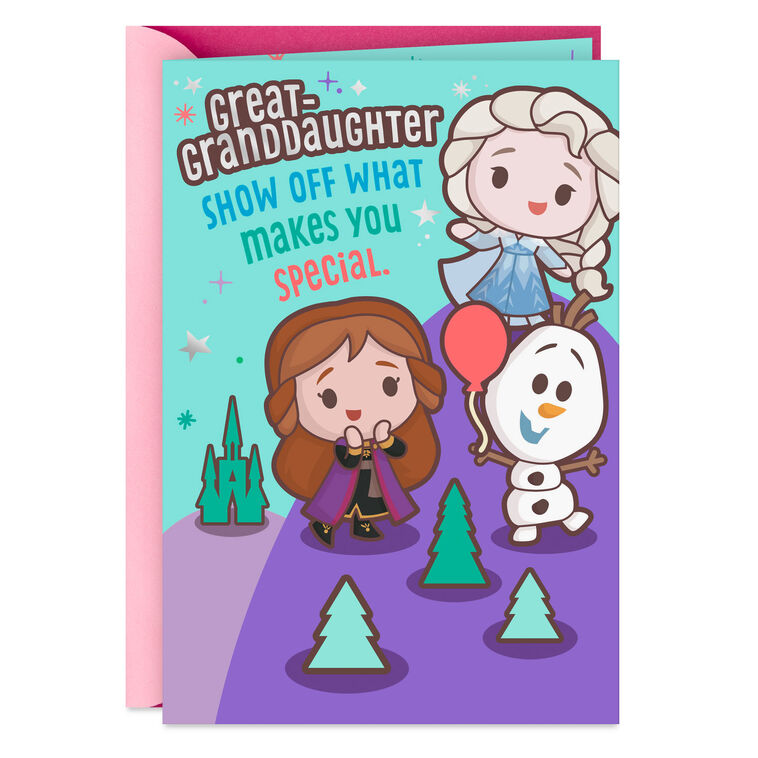 hallmark Disney Frozen You Make Life Magical Birthday Card for Great-Granddaughter