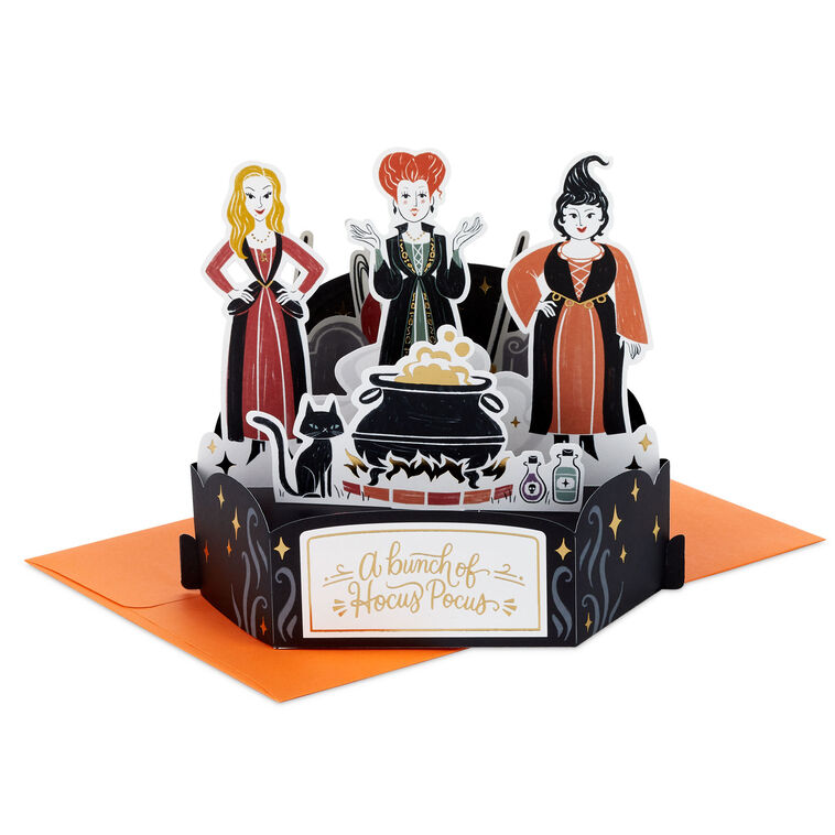 hallmark Disney Hocus Pocus Bubbling Cauldron Pop-Up Card