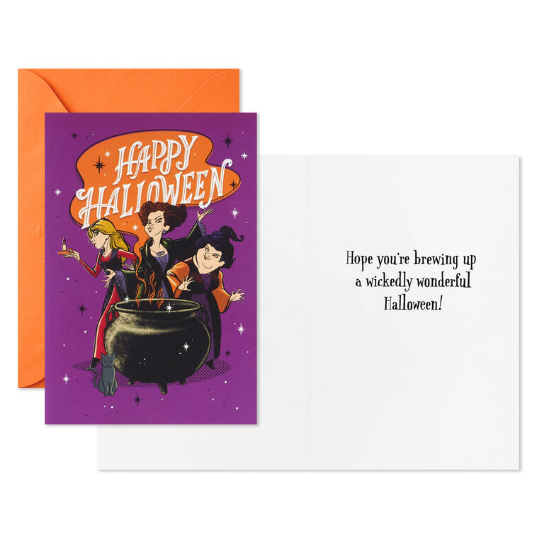 Hallmark Disney Hocus Pocus Sanderson Sisters Wickedly Wonderful Halloween Cards Pack Of 6