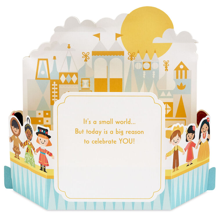 Hallmark Disney It’s A Small World Celebrating You Musical 3D Pop-Up Card With Motion