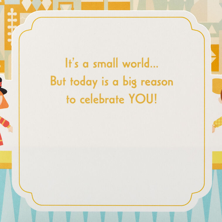 Hallmark Disney It’s A Small World Celebrating You Musical 3D Pop-Up Card With Motion