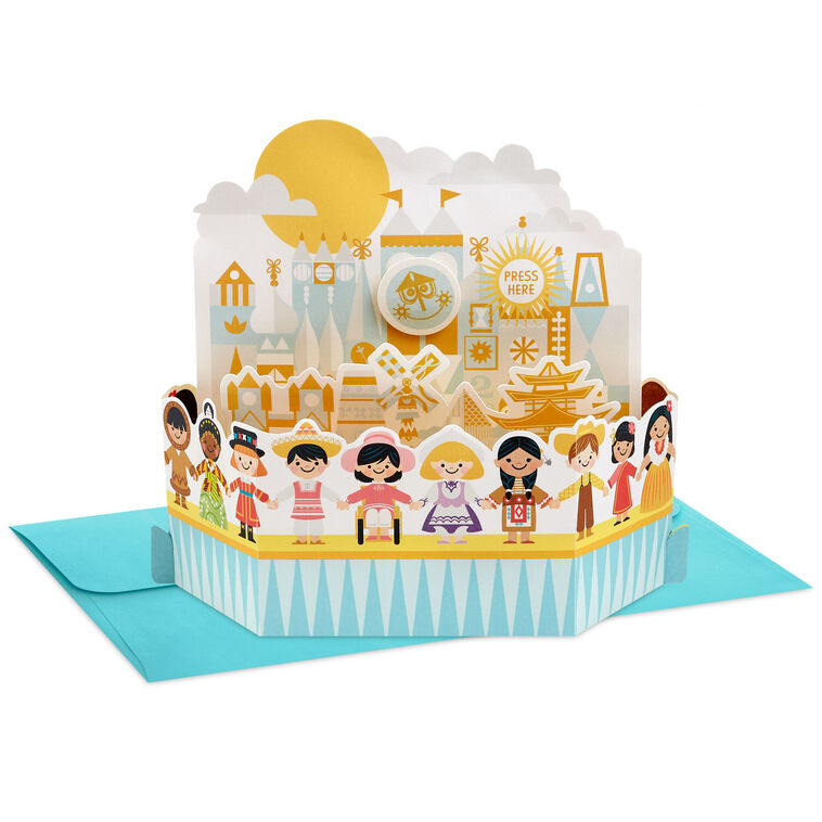 hallmark Disney It’s a Small World Celebrating You Musical 3D Pop-Up Card With Motion