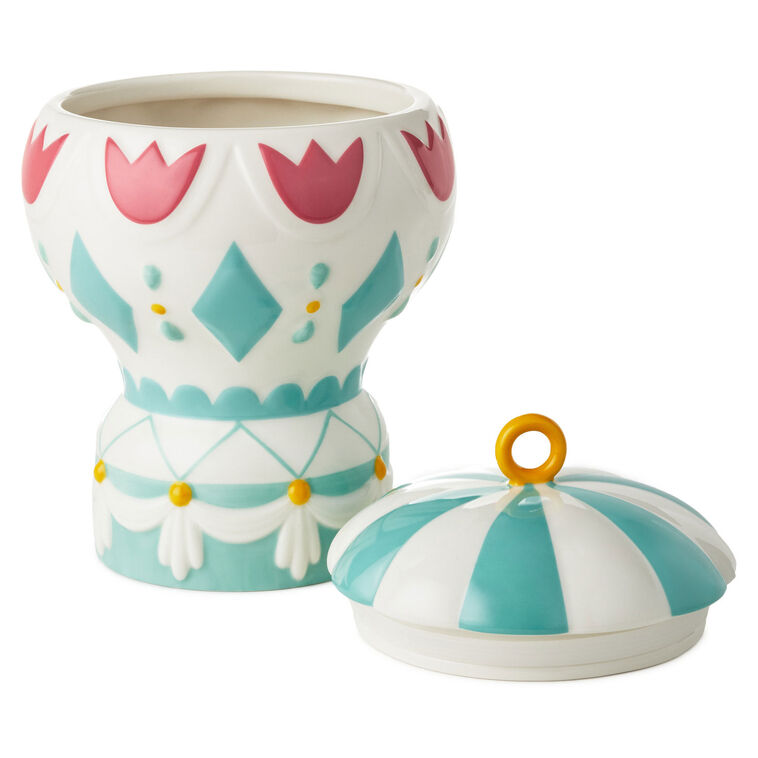 Hallmark Disney It's A Small World Hot Air Balloon Cookie Jar With Sound