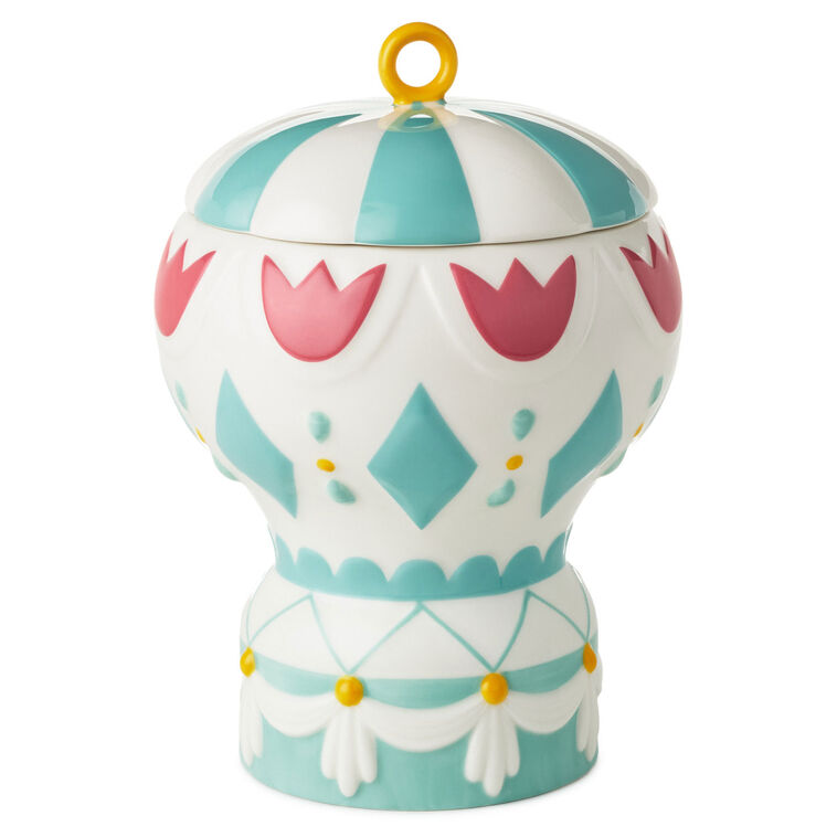 hallmark Disney It's a Small World Hot Air Balloon Cookie Jar With Sound