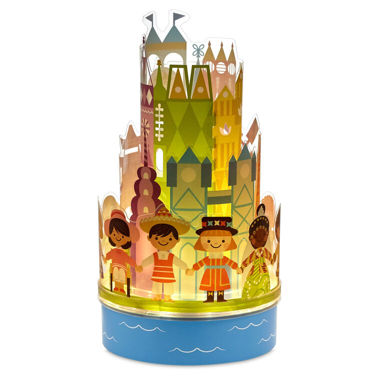 Hallmark Disney It's A Small World Rotating Lamp With Sound