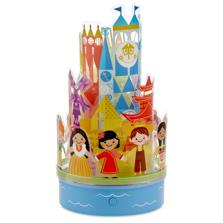 Hallmark Disney It's A Small World Rotating Lamp With Sound