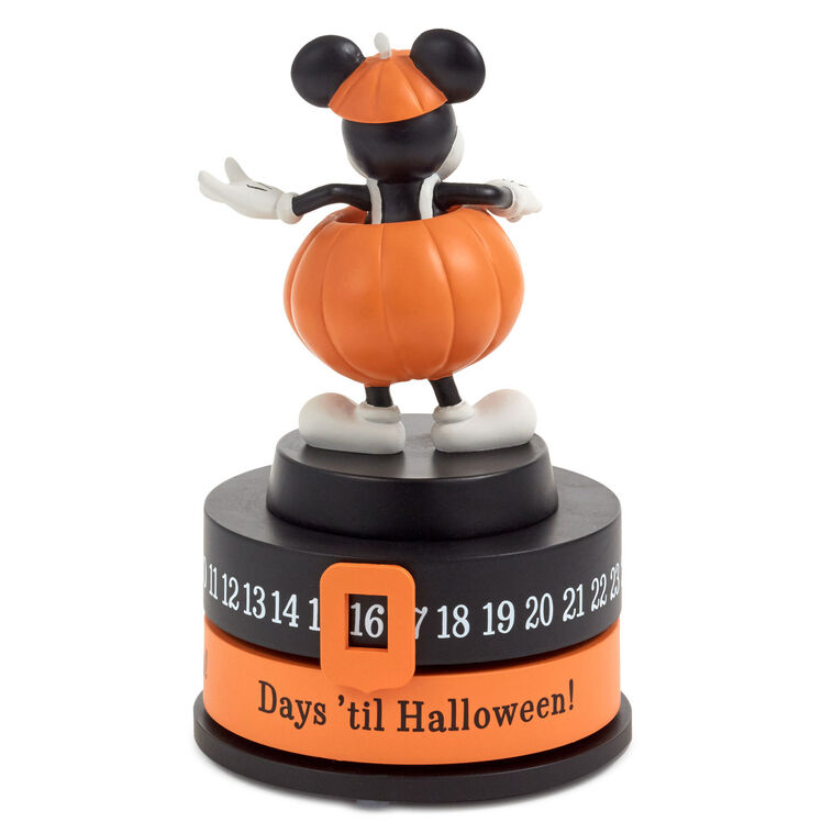 Hallmark Disney Jack-o'-Lantern Mickey Mouse Halloween Countdown Calendar Statue 7"