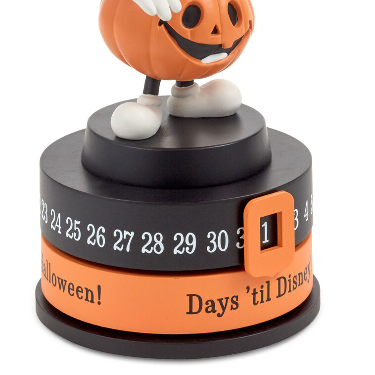 Hallmark Disney Jack-o'-Lantern Mickey Mouse Halloween Countdown Calendar Statue 7"