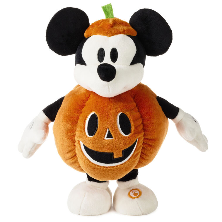 hallmark Disney Jack-o'-Lantern Mickey Mouse Plush With Sound and Motion 12.5"