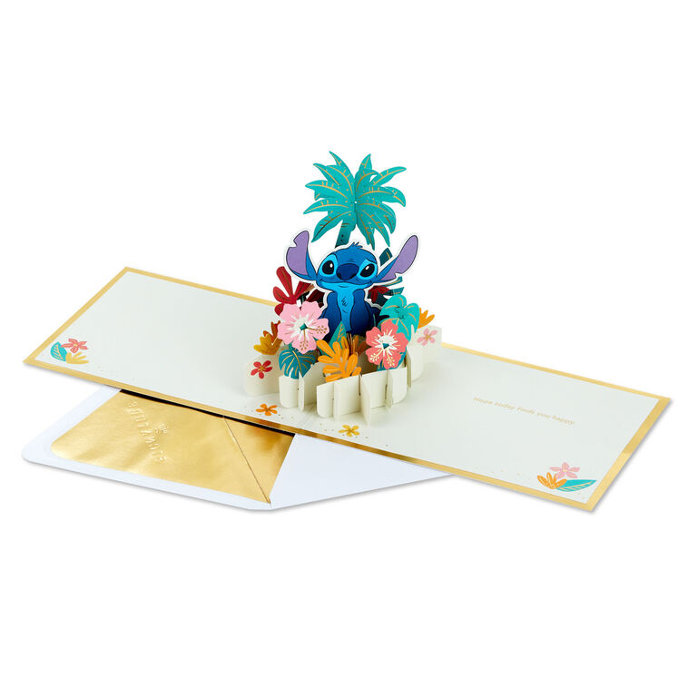 Hallmark Disney Lilo & Stitch Happy Day 3D Pop-Up Card