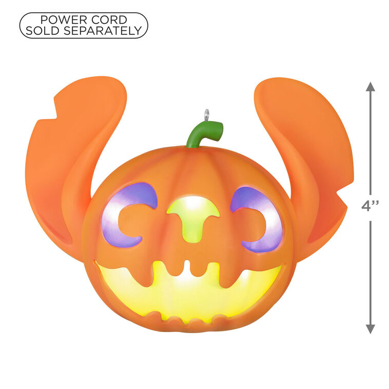 Hallmark Disney Lilo & Stitch Spooky Stitch Jack-o'-Lantern Ornament With Light