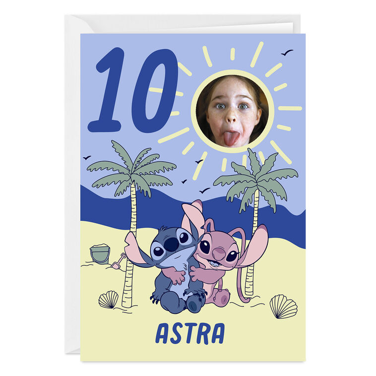 hallmark Disney Lilo & Stitch With Angel Custom Birthday Card