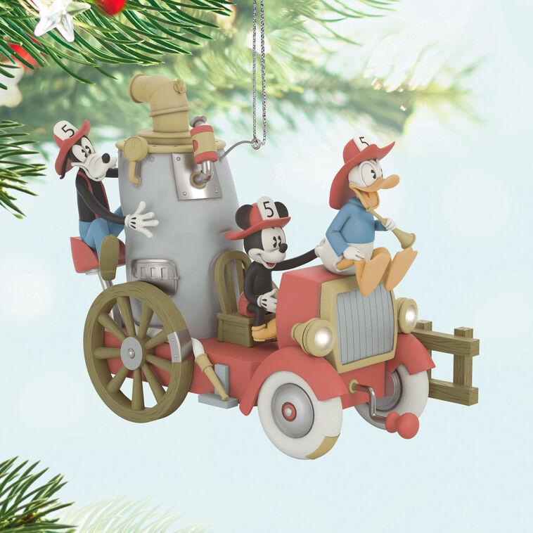 Hallmark Disney Mickey And Friends Firefighting Friends 2025 Ornament With Light Sound And Motion