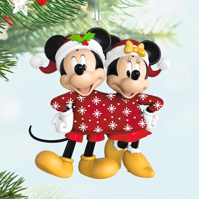 Hallmark Disney Mickey And Minnie Sweater-Sharing Sweethearts Ornament