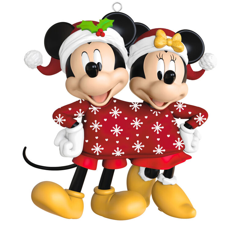hallmark Disney Mickey and Minnie Sweater-Sharing Sweethearts Ornament