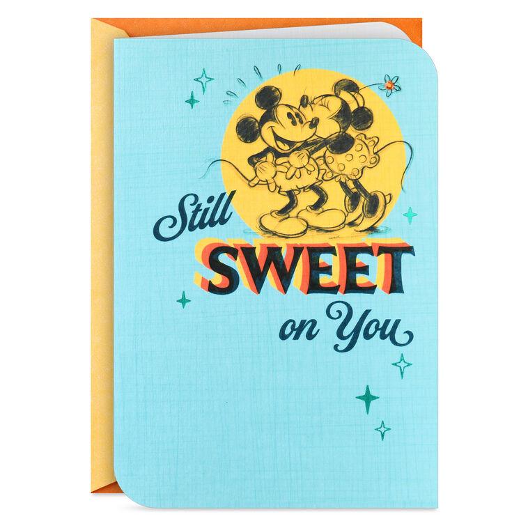 hallmark Disney Mickey and Minnie Sweet on You Birthday Card for Husband