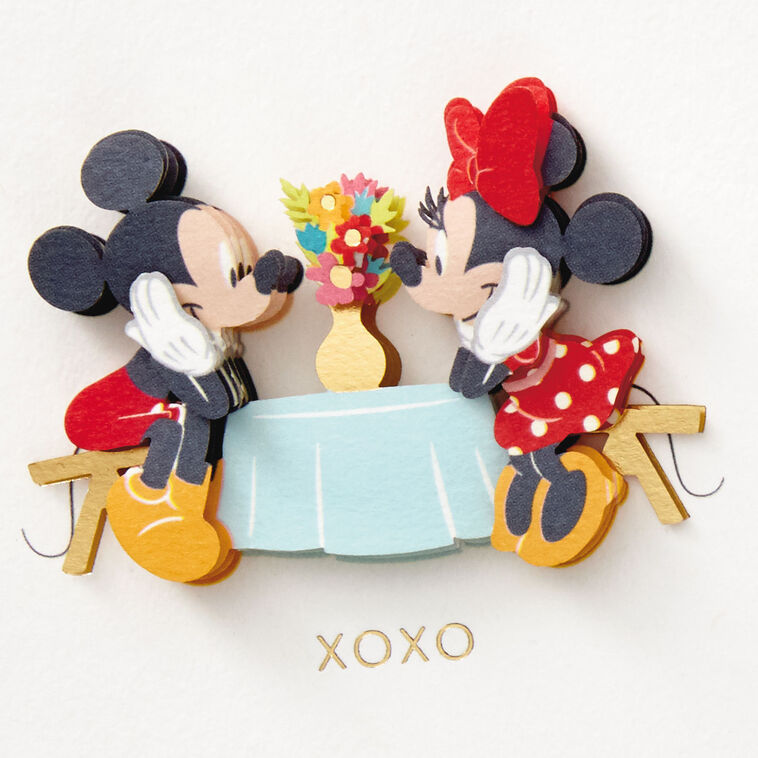 Hallmark Disney Mickey And Minnie XOXO Blank Love Card