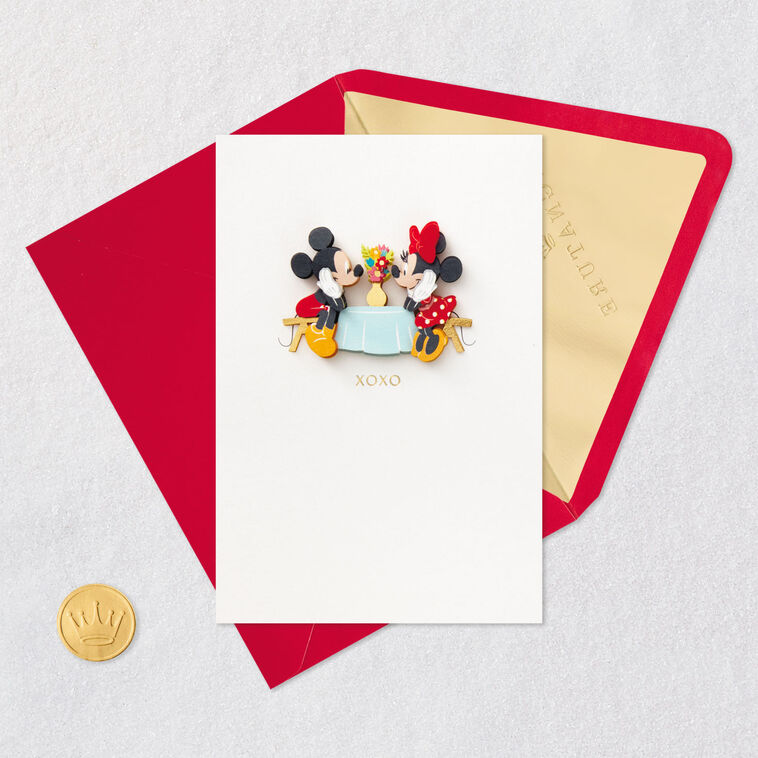 Hallmark Disney Mickey And Minnie XOXO Blank Love Card