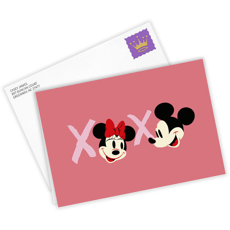 Hallmark Disney Mickey And Minnie XOXO Custom Love Card