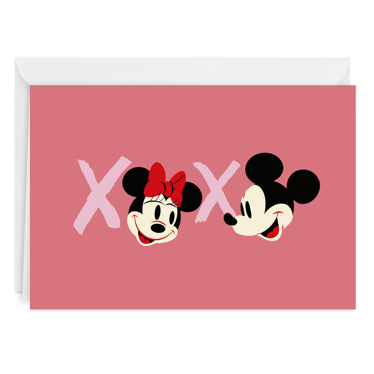 hallmark Disney Mickey and Minnie XOXO Custom Love Card