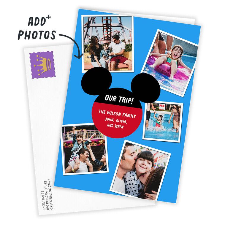 Hallmark Disney Mickey Ears Photo Collage Custom Card