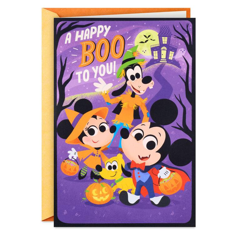 hallmark Disney Mickey Mouse and Friends A Happy Boo to You Musical Halloween Card for Kids