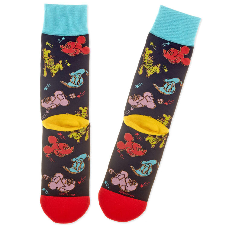 Hallmark Disney Mickey Mouse And Friends Colorful Crew Socks