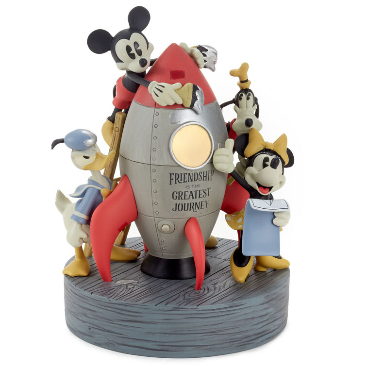 Hallmark Disney Mickey Mouse And Friends Rocket Figurine With Light