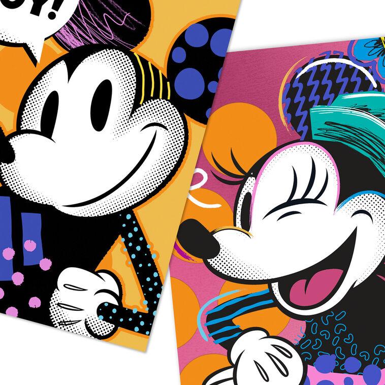 Hallmark Disney Mickey Mouse And Minnie Mouse Modern Assorted Blank Notes Pack Of 12