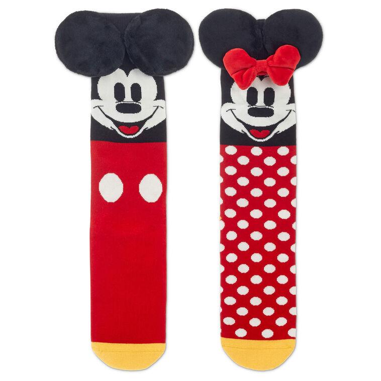 hallmark Disney Mickey Mouse and Minnie Mouse Novelty Crew Socks