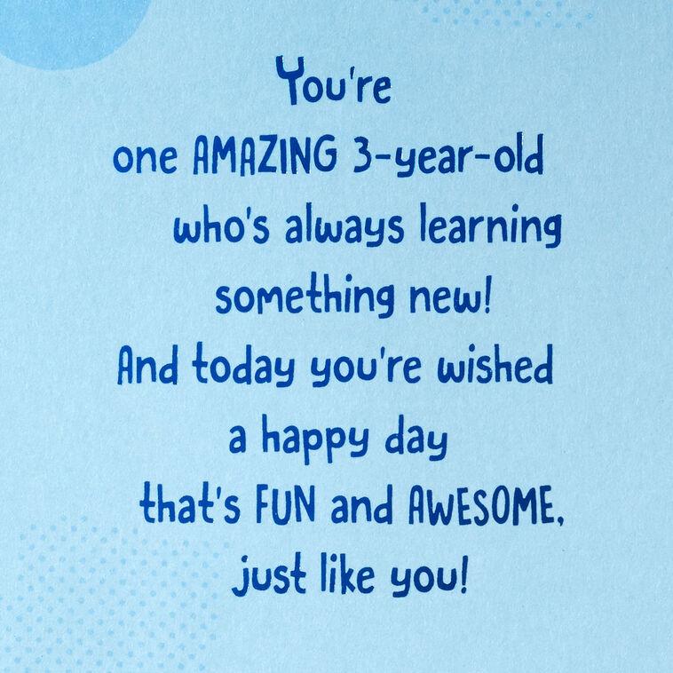 Hallmark Disney Mickey Mouse And Pluto Third Birthday Card For Kid With Sticker