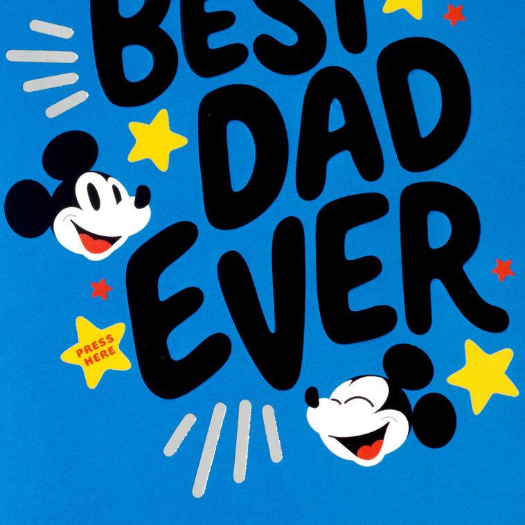 Hallmark Disney Mickey Mouse Best Dad Ever Musical Father's Day Card