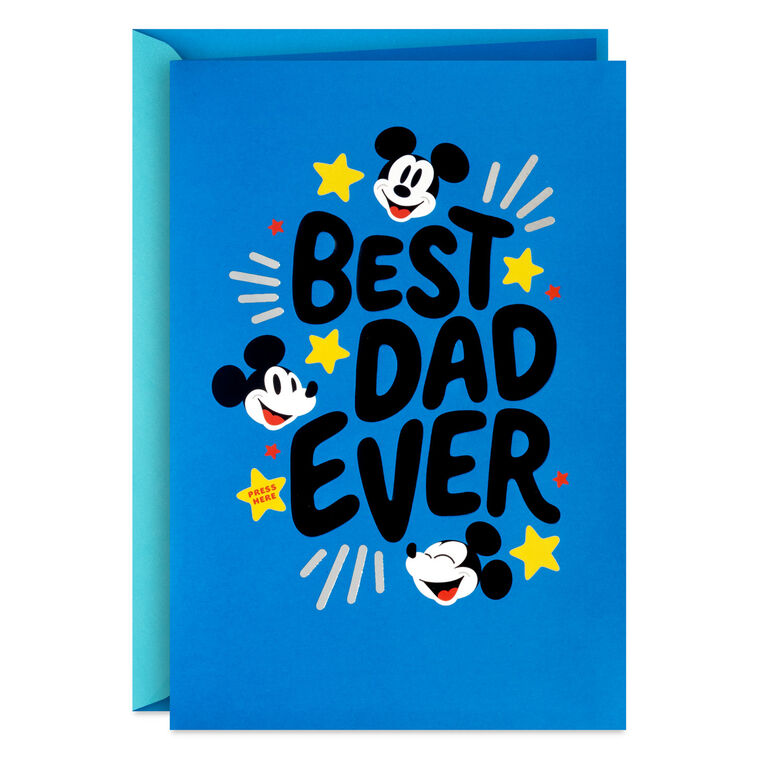hallmark Disney Mickey Mouse Best Dad Ever Musical Father's Day Card