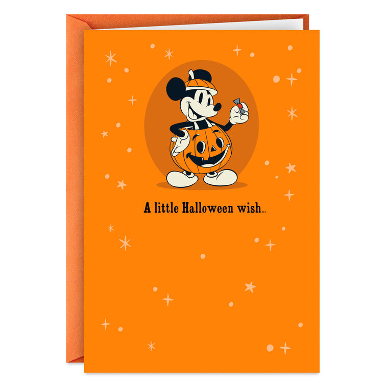 hallmark Disney Mickey Mouse Fun Moments and Sweet Memories Halloween Card