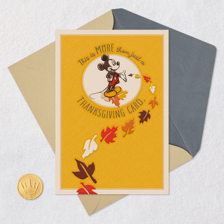 Hallmark Disney Mickey Mouse Here's A Hug Thanksgiving Card