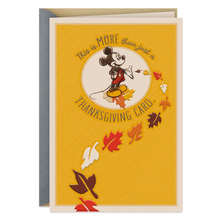 hallmark Disney Mickey Mouse Here's a Hug Thanksgiving Card