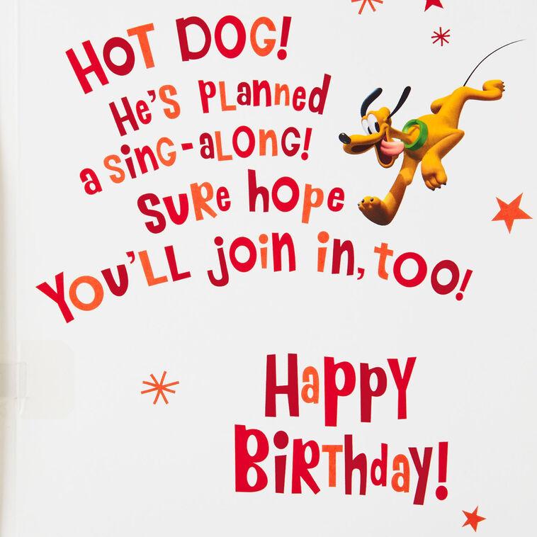 Hallmark Disney Mickey Mouse Hot Dog Musical Birthday Card