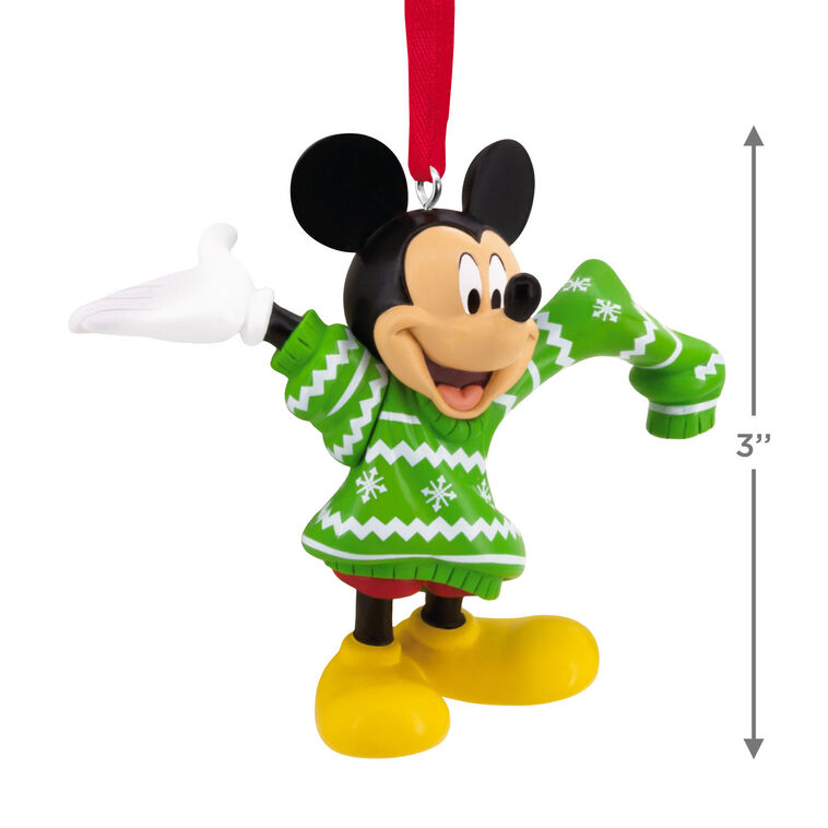 Hallmark Disney Mickey Mouse In Christmas Sweater Hallmark Ornament