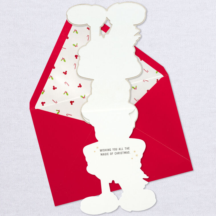 Hallmark Disney Mickey Mouse Magic Of The Season Wooden Christmas Card