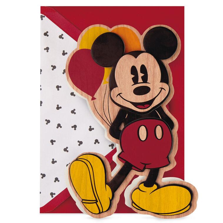 hallmark Disney Mickey Mouse Make a Wish Birthday Card